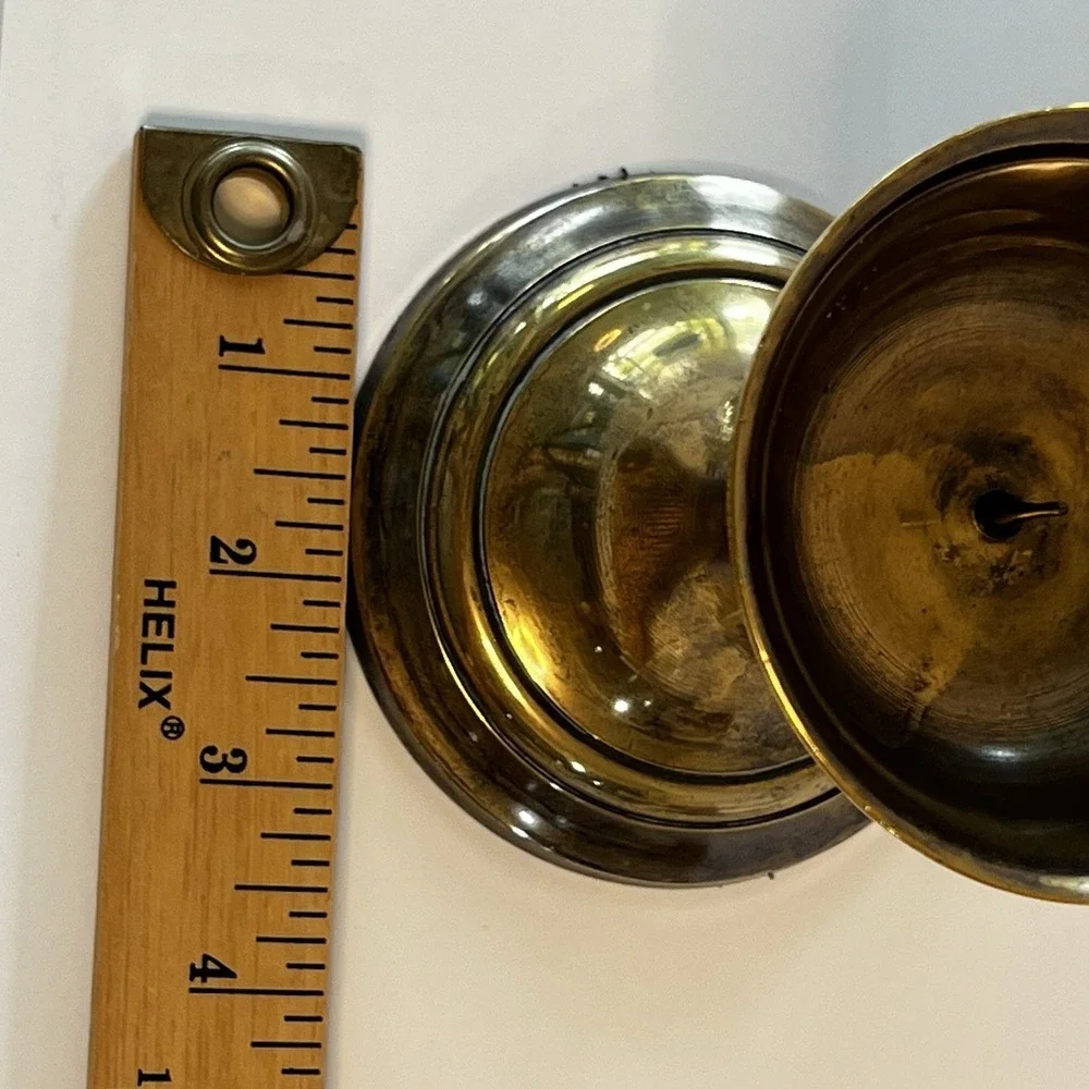 Vintage Gatco solid brass candle holder single w/ spike‎